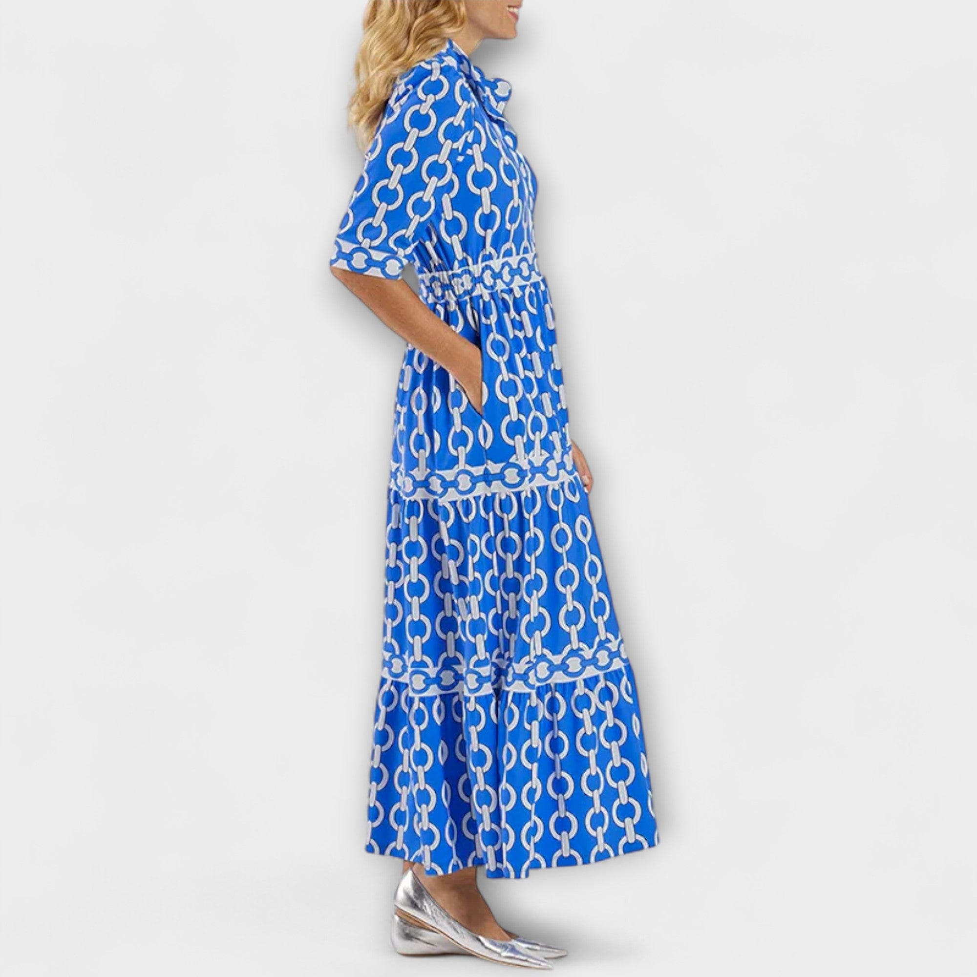 Juliette - Midi-Kleid mit Kettenmuster