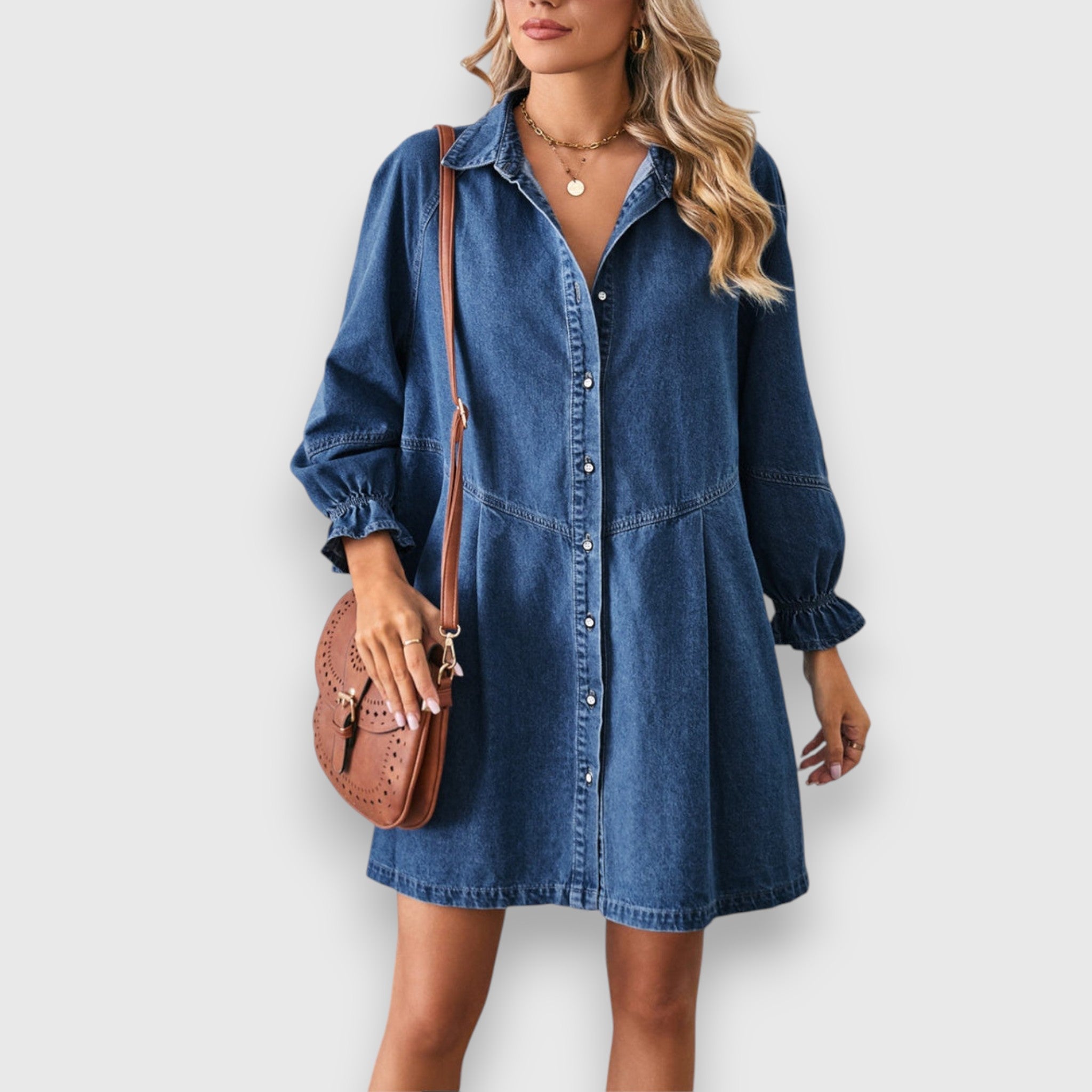 Leni – Jeanslook Hemdkleid