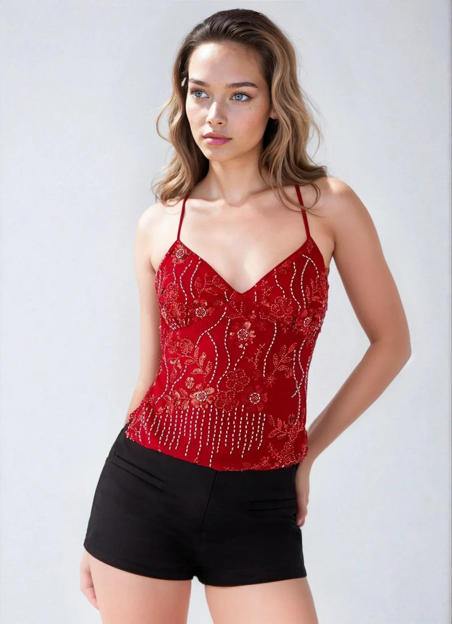 Sequin Camisole Top
