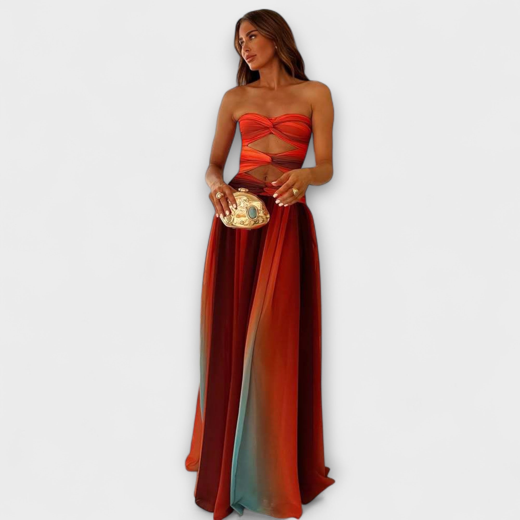 Laney - Trägerloses Maxikleid