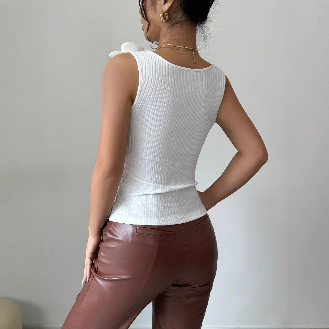 Eliana - Ärmelloses Top mit Blumenmuster