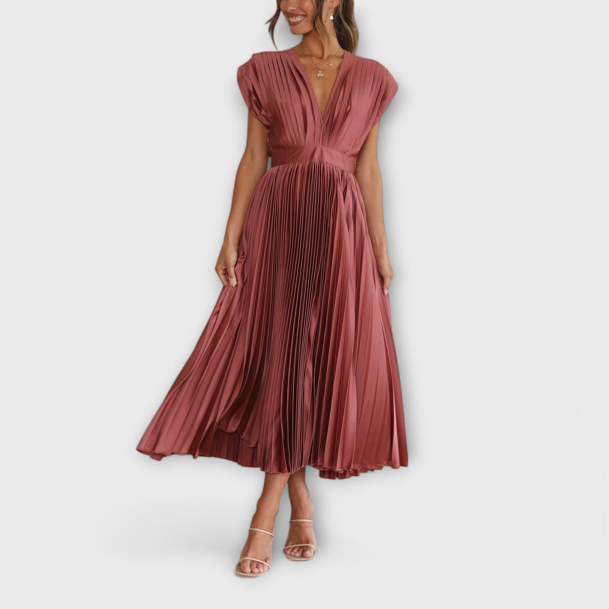 Maria - Stilvolles Faltenkleid
