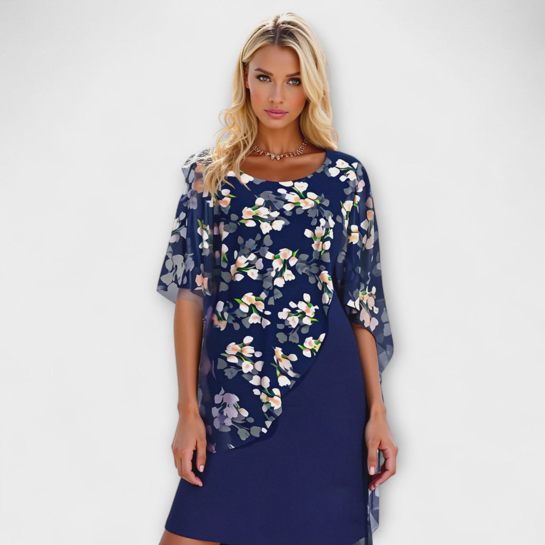 Lyanna - Florales Chiffon-Damenkleid