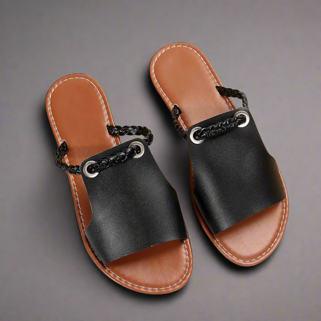 Katelina | Handgefertigte flache Sandalen aus Premium-Material