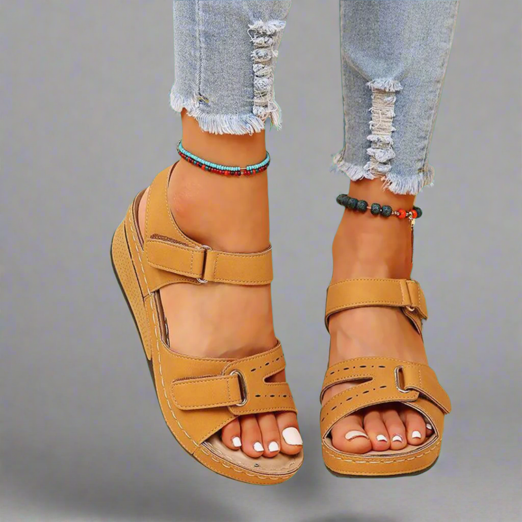 Gudula | Elegante orthopädische Sandalen aus weichem Premiummaterial für schmerzfreie Sommertage