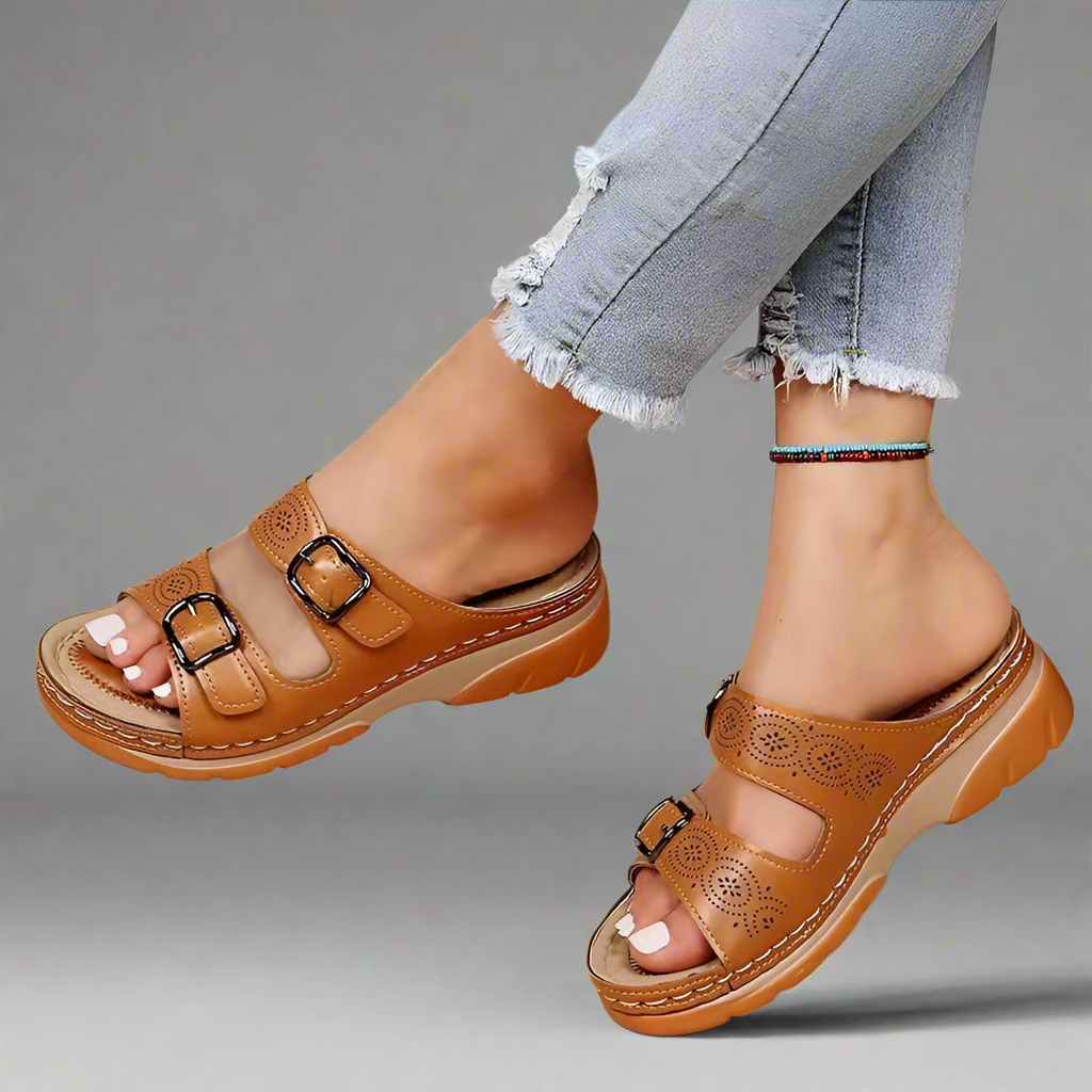 Verharda | Orthopädische Ledersandalen mit Sofort-Komfort