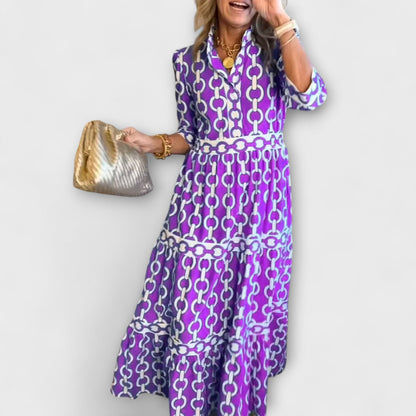 Juliette - Midi-Kleid mit Kettenmuster