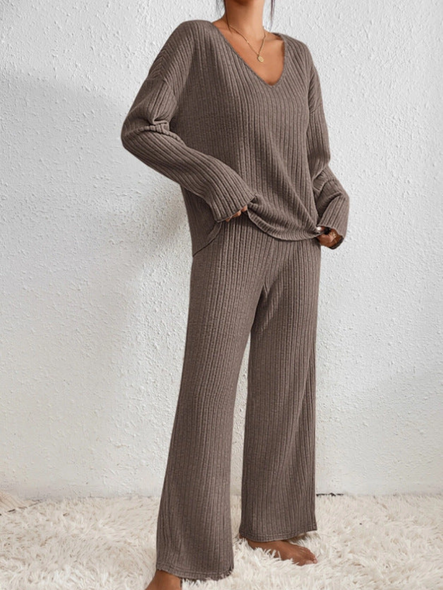 Hannelore | Warmes Rippstrick-Set