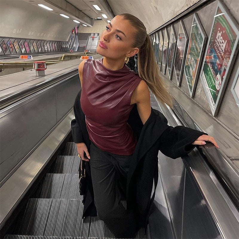 Scarlett Leather Top