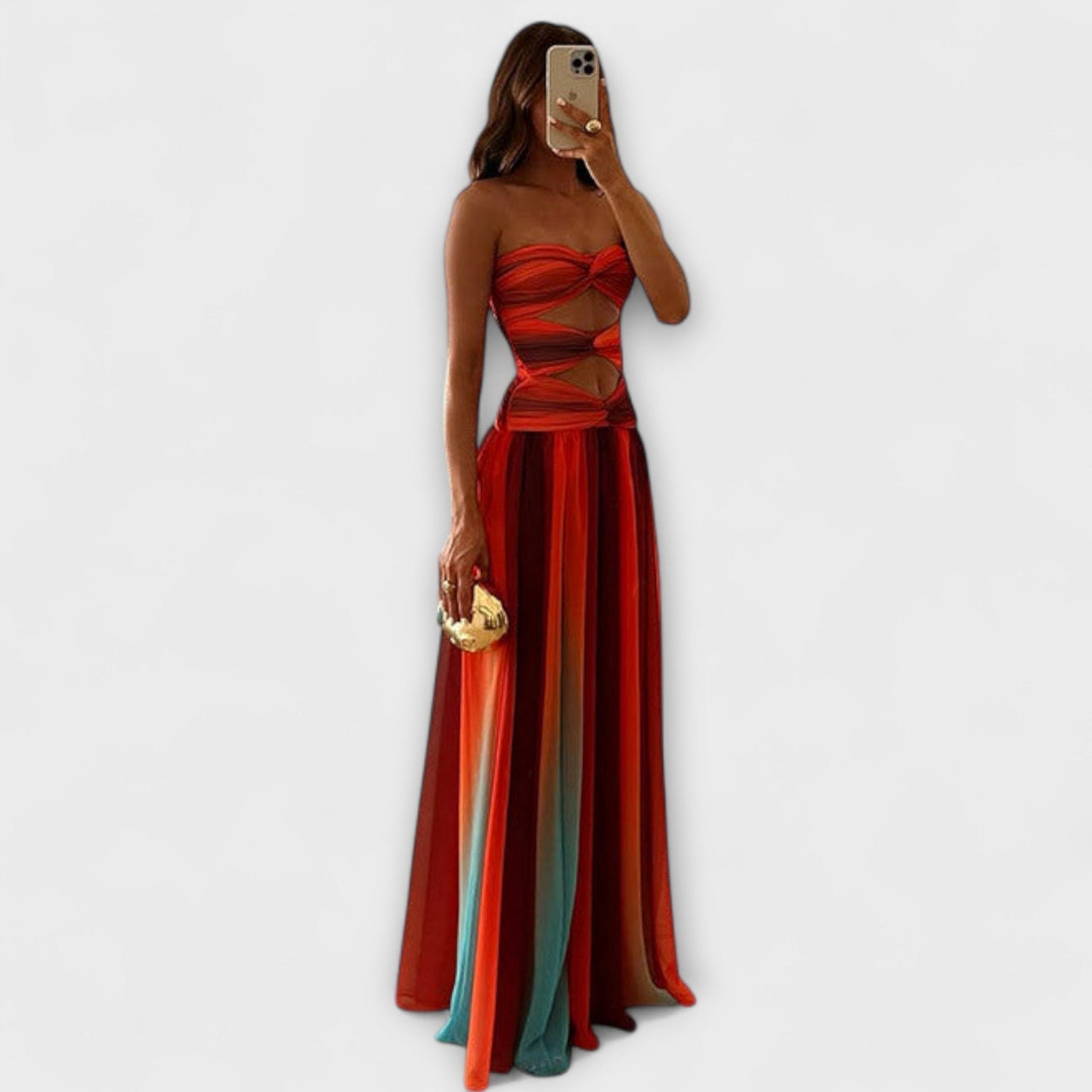Laney - Trägerloses Maxikleid