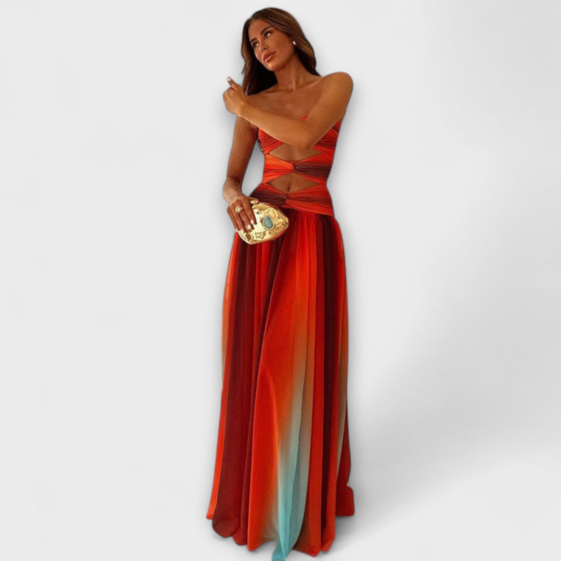 Laney - Trägerloses Maxikleid
