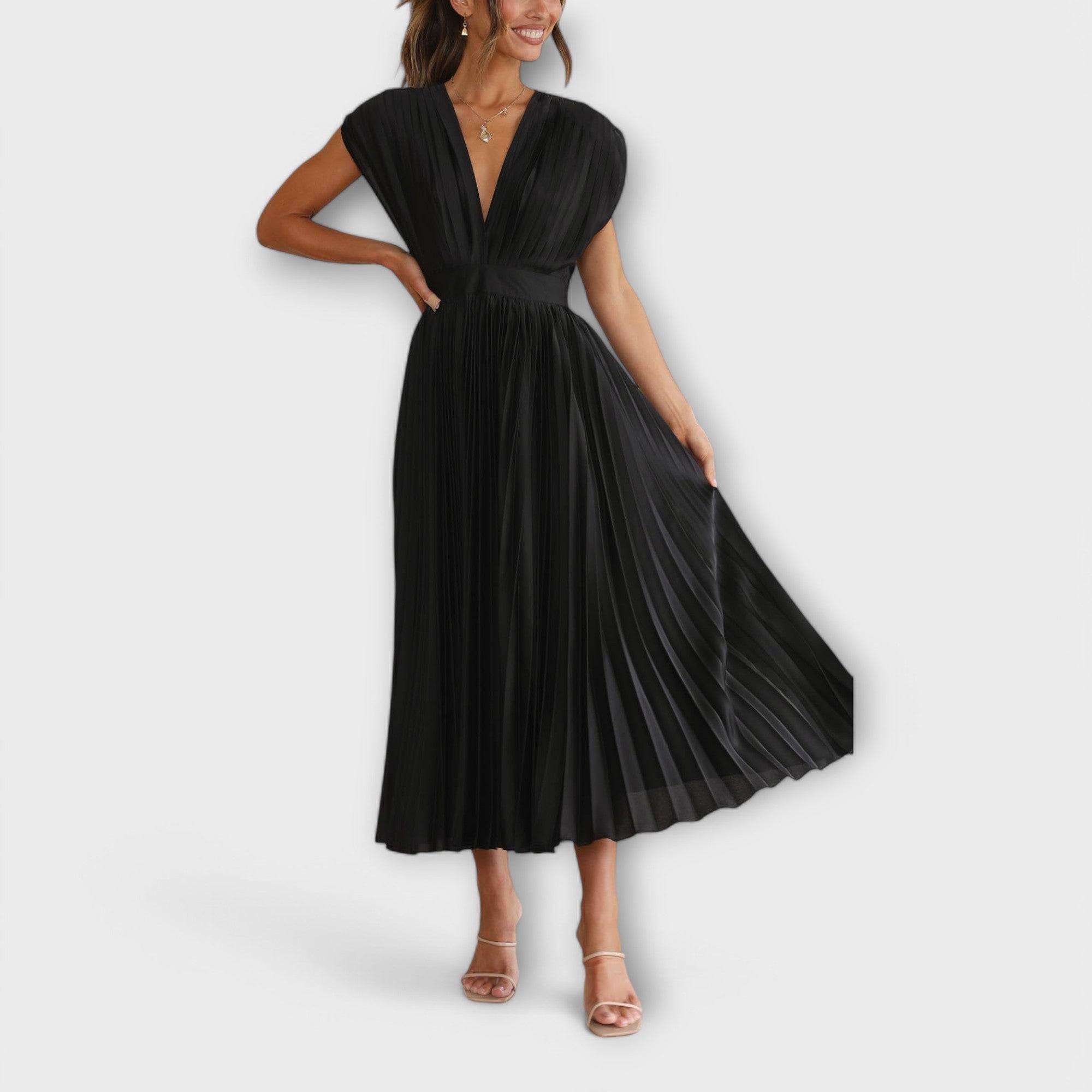 Maria - Stilvolles Faltenkleid