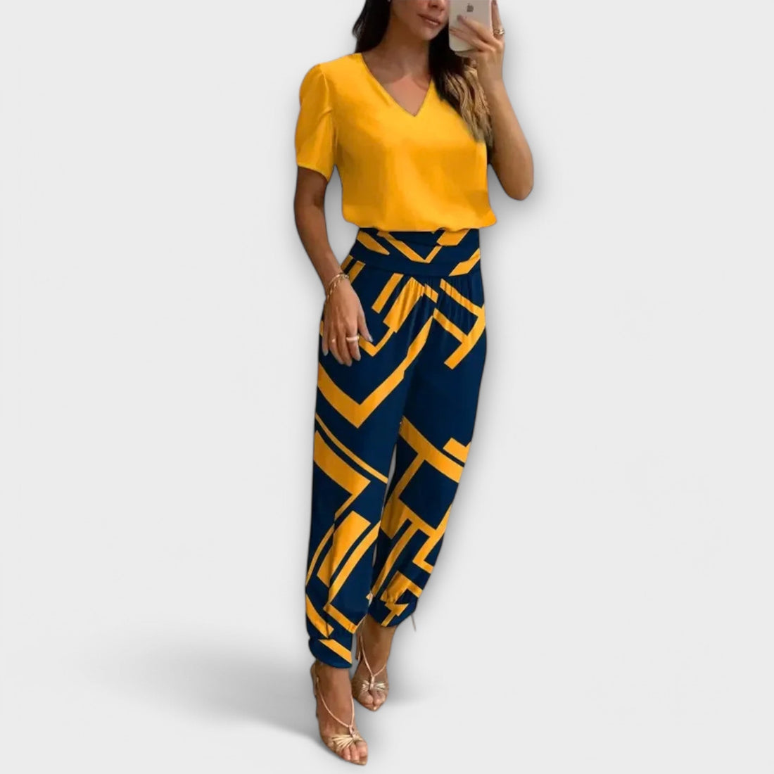 Irmelin – Elegantes Set Mit Oberteil Und Hose