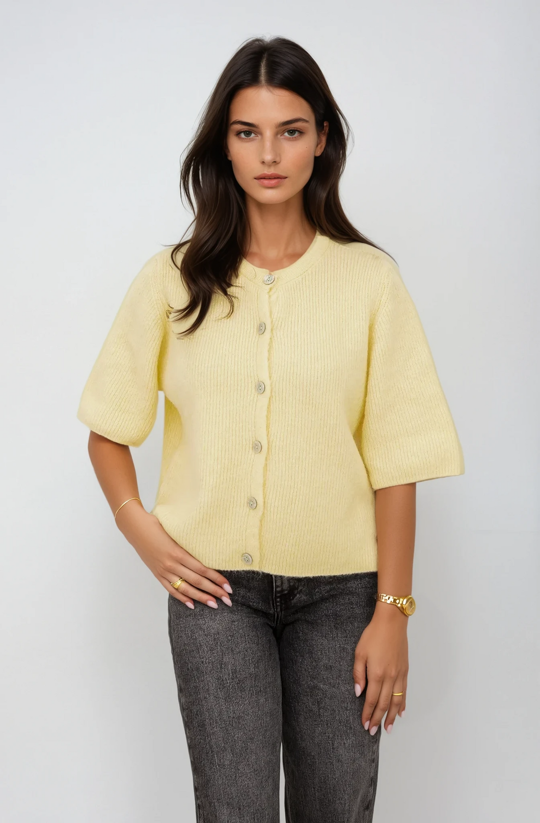 Giuliana – Kurzarm-Cardigan-Top
