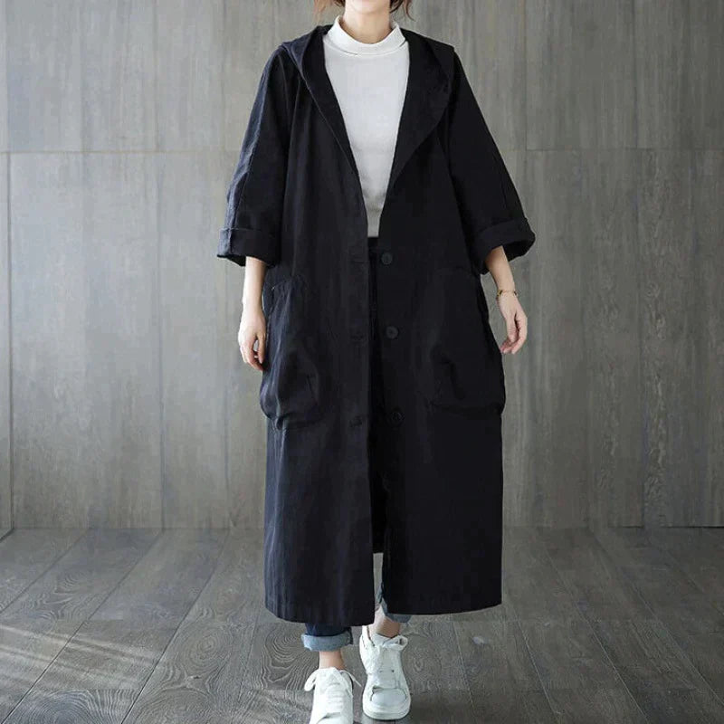 Karoline | Warmer Mantel mit Kapuze