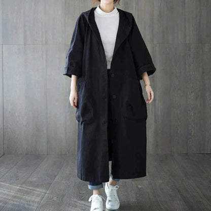 Karoline | Warmer Mantel mit Kapuze
