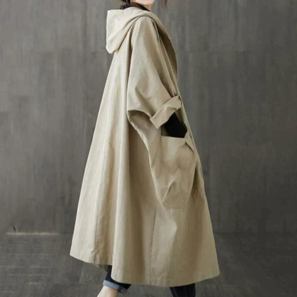Karoline | Warmer Mantel mit Kapuze