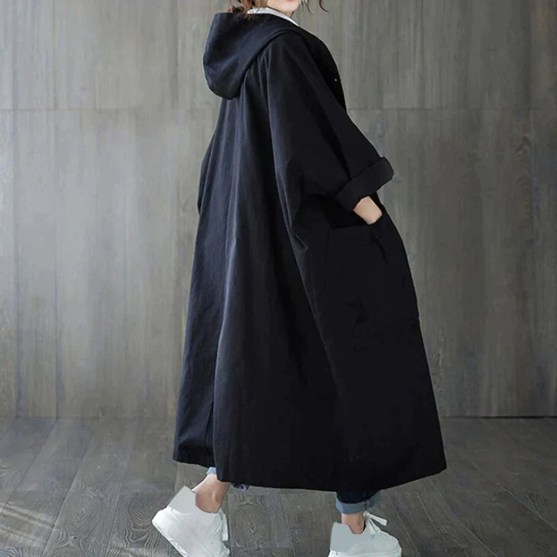 Karoline | Warmer Mantel mit Kapuze
